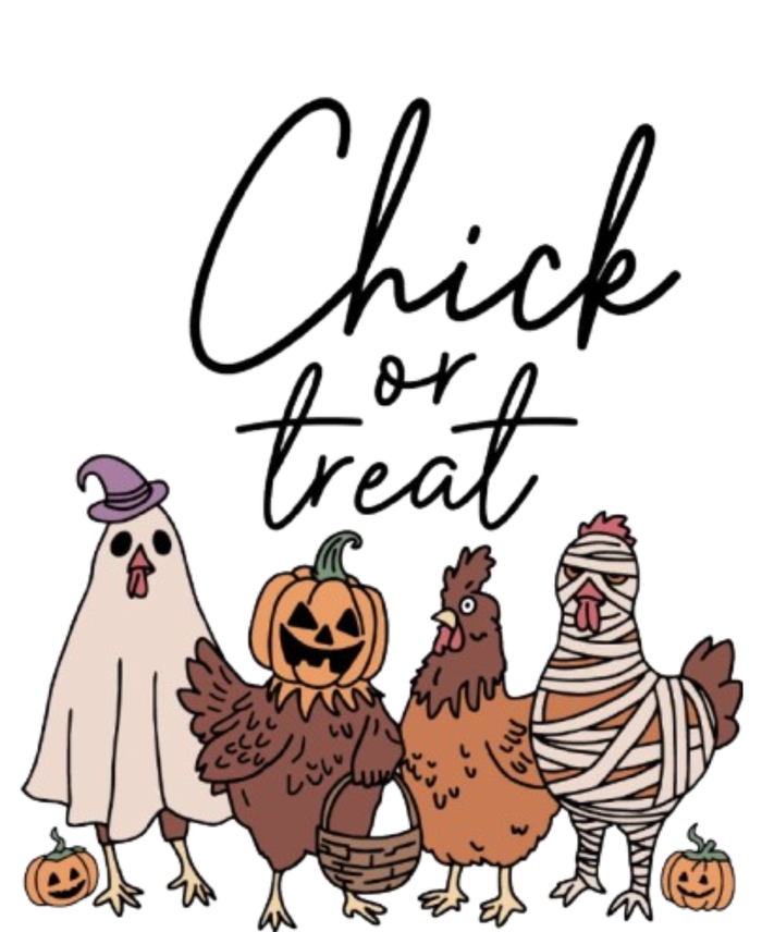 Halloween Chick Or Treat Halloween Chicken Halloween Funny Chicken Kids Sweatshirt