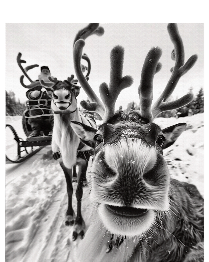 Reindeer Selfie Christmas Button