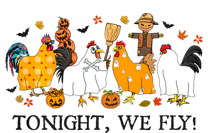 Tonight We Fly Funny Chicken Halloween Costume Spooky Season Adult ChromaSoft Performance T-Shirt