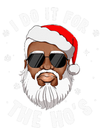 I Do It For The Hos Christmas African American Santa Black T-Shirt