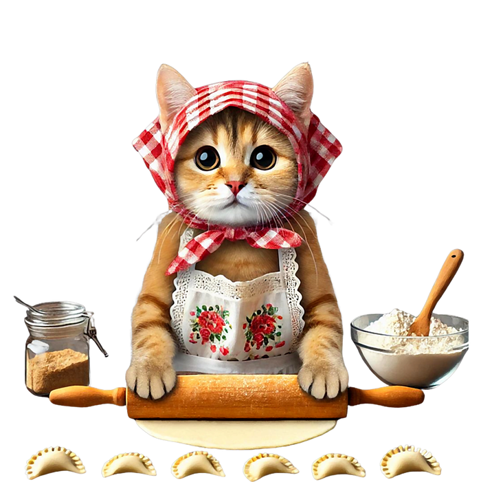 Babushka Cat Pierogi Making Polish Cat Hoodie