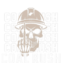 Coal Rush West Virginia Skull Coal Miner Hard Hat T-Shirt