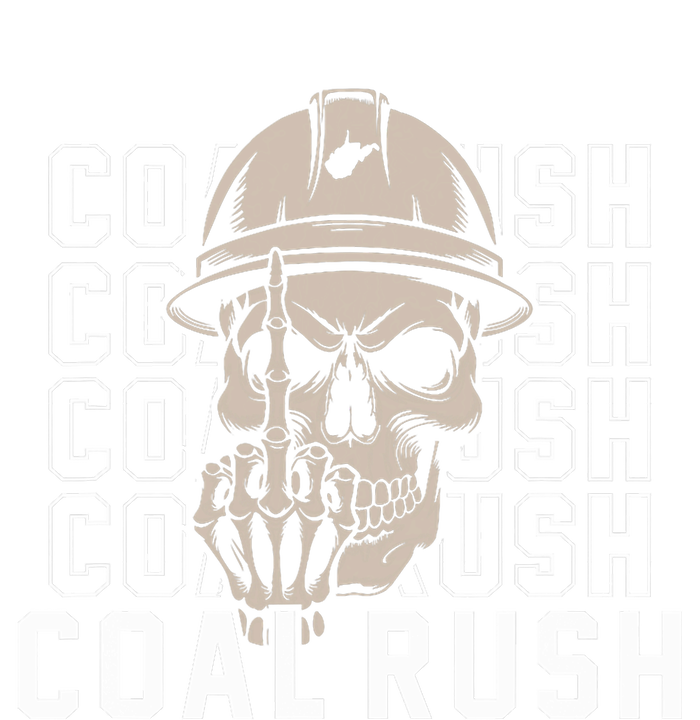 Coal Rush West Virginia Skull Coal Miner Hard Hat T-Shirt