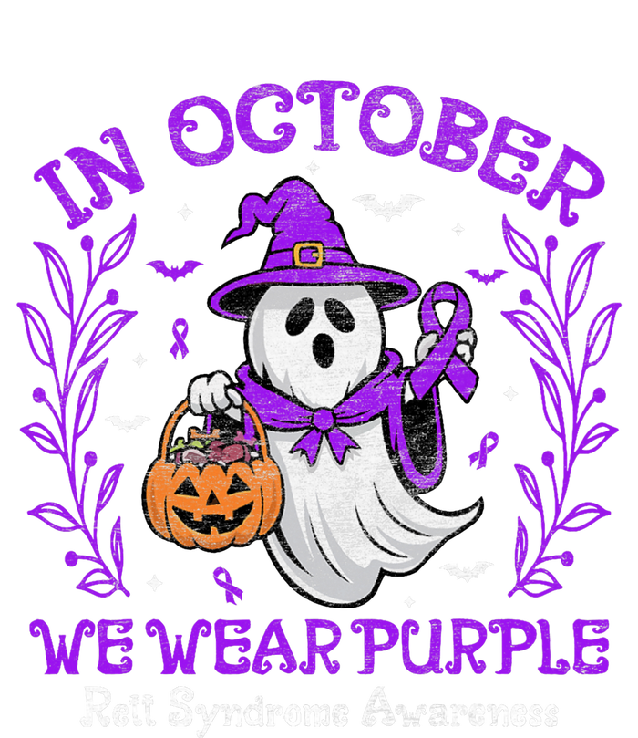 In October We Wear Purple Rett Syndrome Awareness Halloween Baby Bodysuit