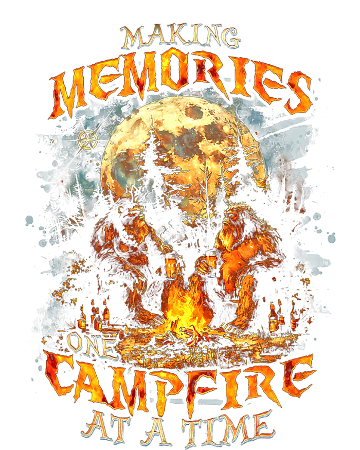 Making Memories One Campfire At A Time Bigfoot Camping Snapback Five-Panel Rope Hat