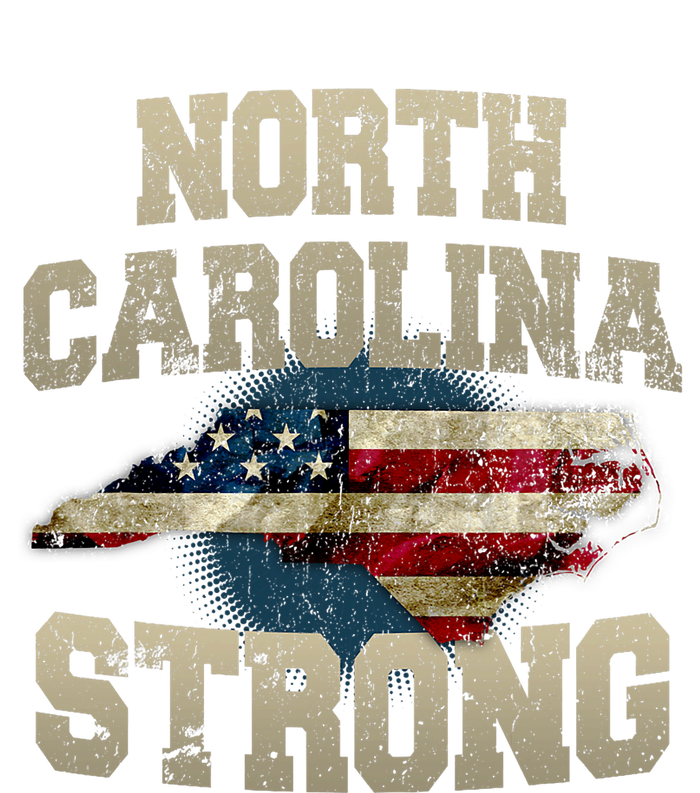 North Carolina Strong With Nc State And Usa Flag Overlay Women's T-Shirt