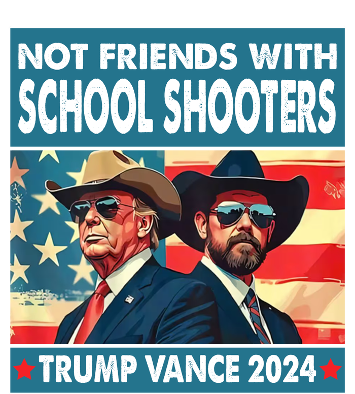 Not Friends With School Shooter Trump Vance 2024 Cropped Pullover Crew