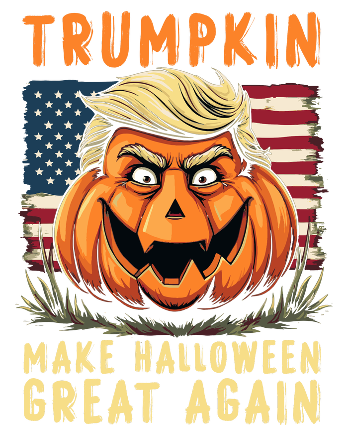 Usa Trumpkin Make Halloween Great Again Funny Trump High Crown Mesh Back Trucker Hat