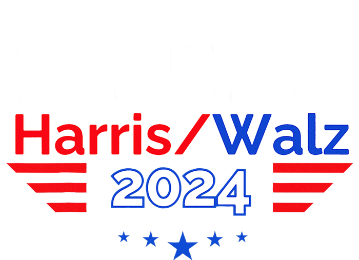 Veteran For Harris Walz For President 2024 Women's Racerback Cropped Tank