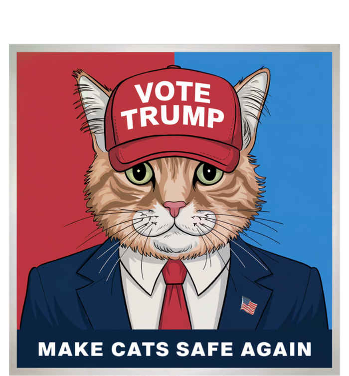 Vote Trump Make Cats Safe Again Republican Democratic Funny Gift T-Shirt