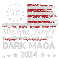 Dark Maga Trump 2024 Us Flag Vintage President Campaign Long Sleeve Pajama Set