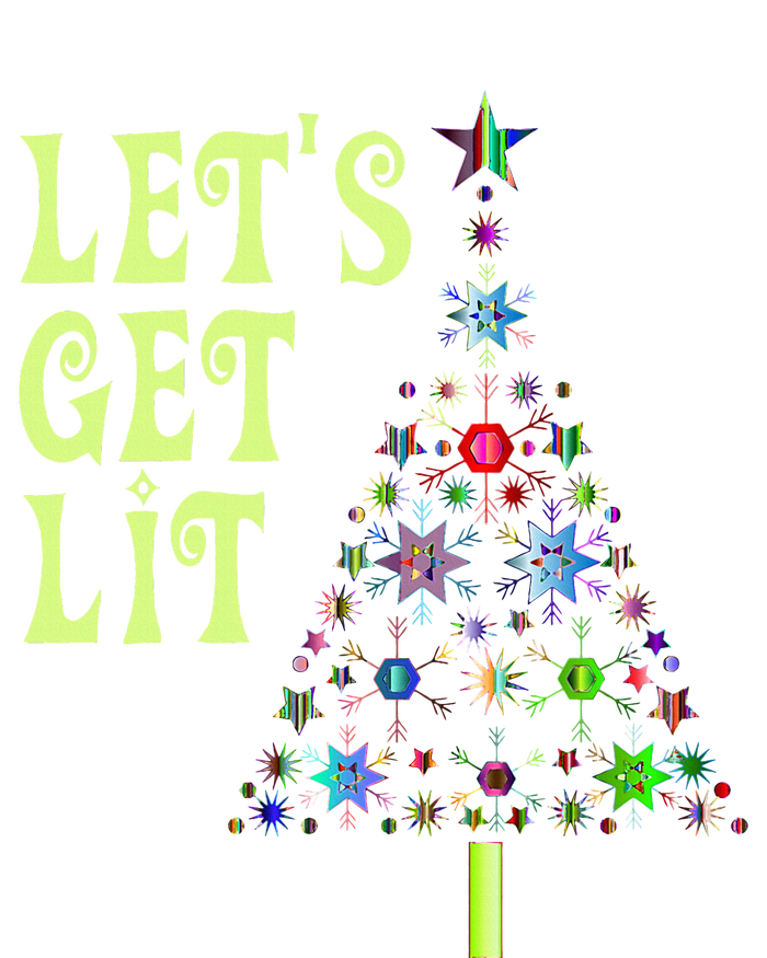 LetS Get Lit Adult Funny Christmas High Crown Mesh Back Trucker Hat