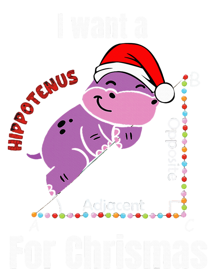 I Want A Hippotenuse For Christmas Teacher Math Cute Hippo Magnet