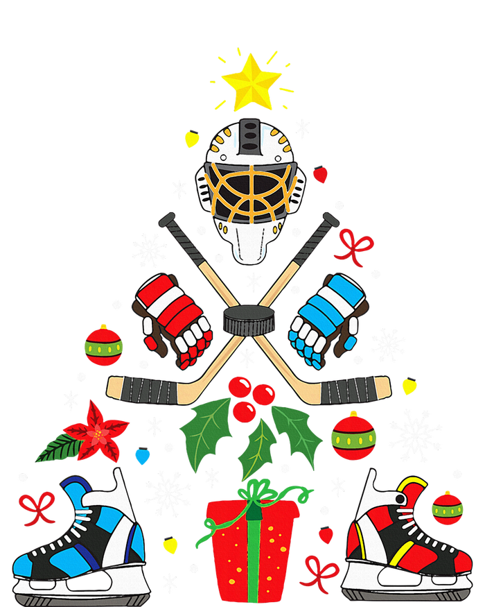 Ice Hockey Christmas Ornament Tree Funny Xmas Gift T-Shirt