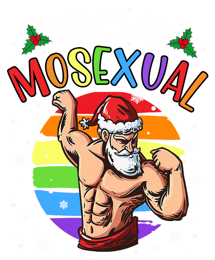 Ho Ho Ho Mosexual Gay Santa Costume Rainbow Lgbt Pun Xmas T-Shirt