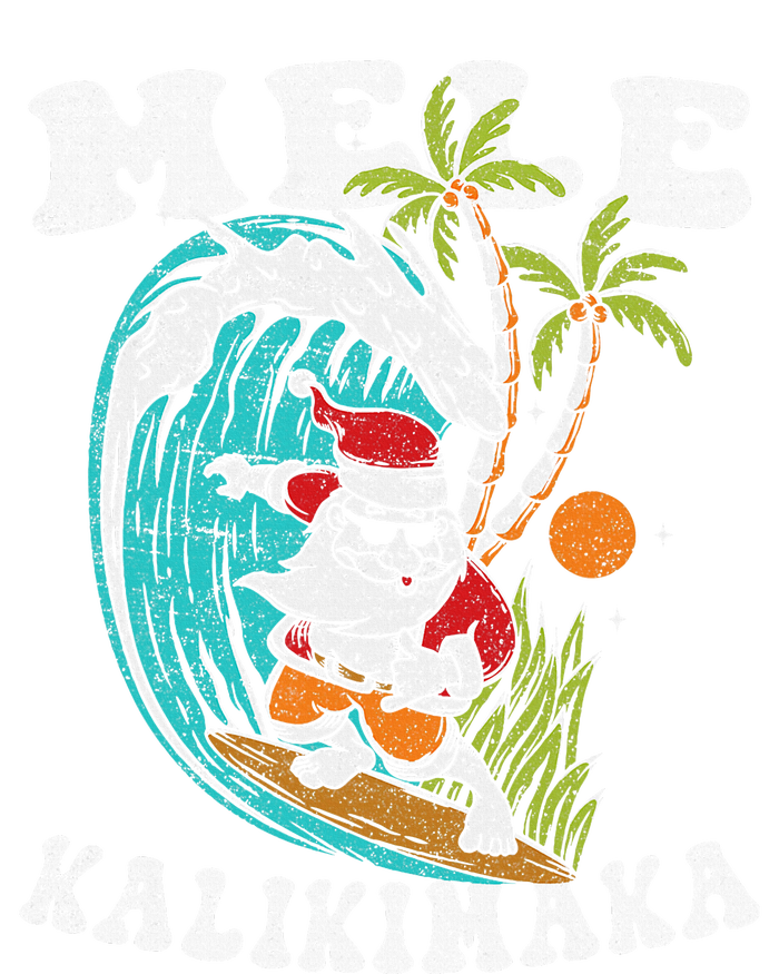 Mele Kalikimaka Hawaii Christmas Surfing Santa Toddler T-Shirt