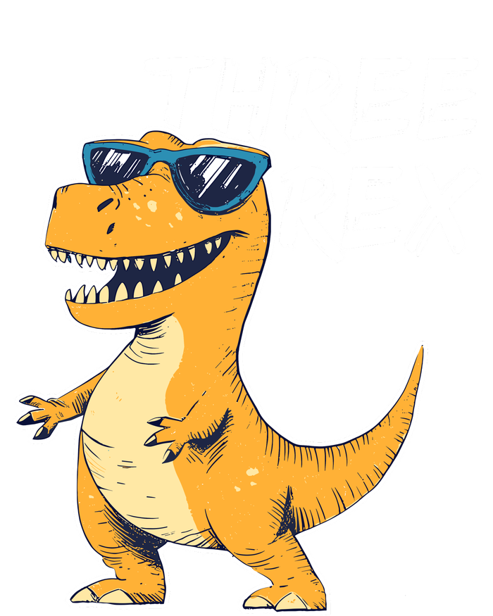 Three Rex 3rd Birthday Gifts Third Dinosaur Boy 3 Years Old Women's Fleece Hoodie