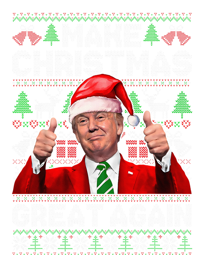 Make Christmas Great Again Funny Trump Xmas Snow Pajama Ugly Cooling Performance Crew T-Shirt