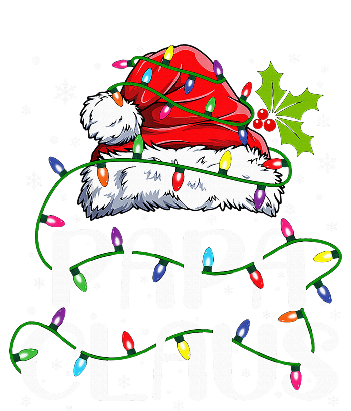 Papa Claus Christmas Lights Pajama Family Matching T-Shirt