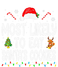 Most Likely To Eat Santas Cookies Christmas Family Pajamas High Crown Mesh Back Trucker Hat