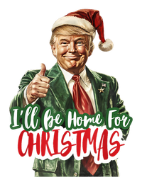 ILl Be Home For Christmas Santa Trump Xmas Pajamas Funny Women's Flannel Pajama Set