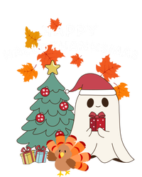 Happy Hallothanksmas Halloween Merry Christmas Cute Gift Full-Length Apron With Pockets