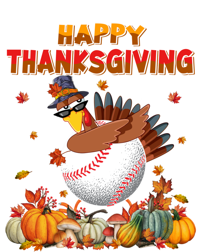 Happy Thanksgiving Dabbing Turkey And Baseball Ball Meaningful Gift Poster