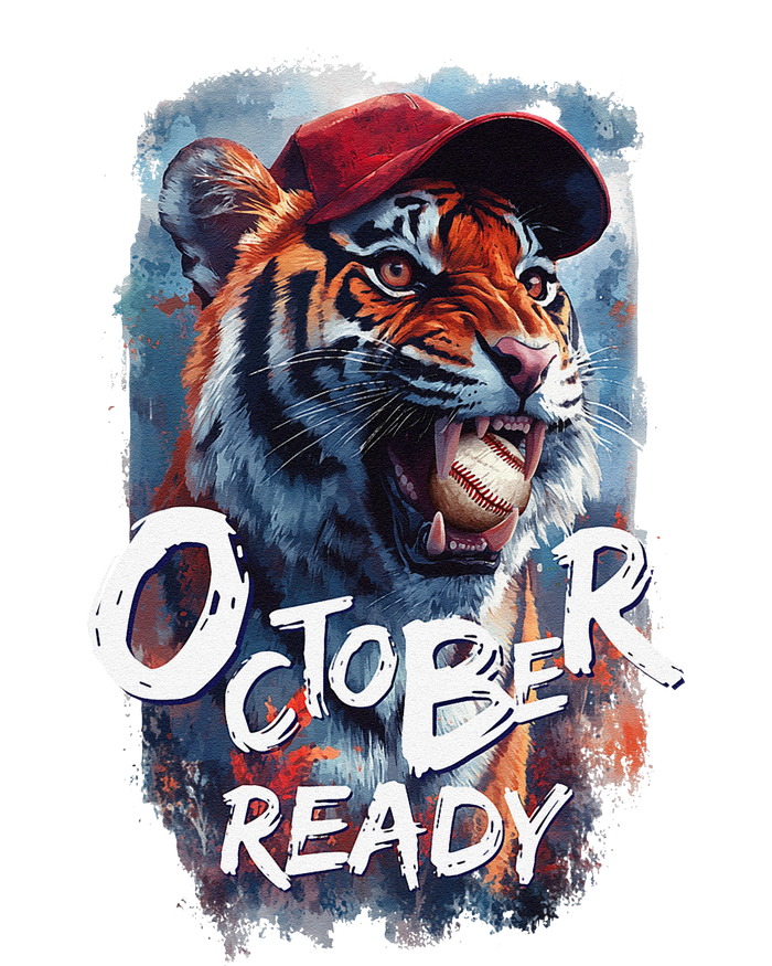 October Ready Tiger Baseball Sports Playoffs T-Shirt