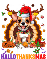 Reindeer Santa Turkey Chihuahua Dog Happy Hallothanksmas Gift Tall Hoodie