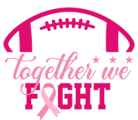 Together We Fight Breast Cancer Awareness Football Ribbon Metallic Star Ornament