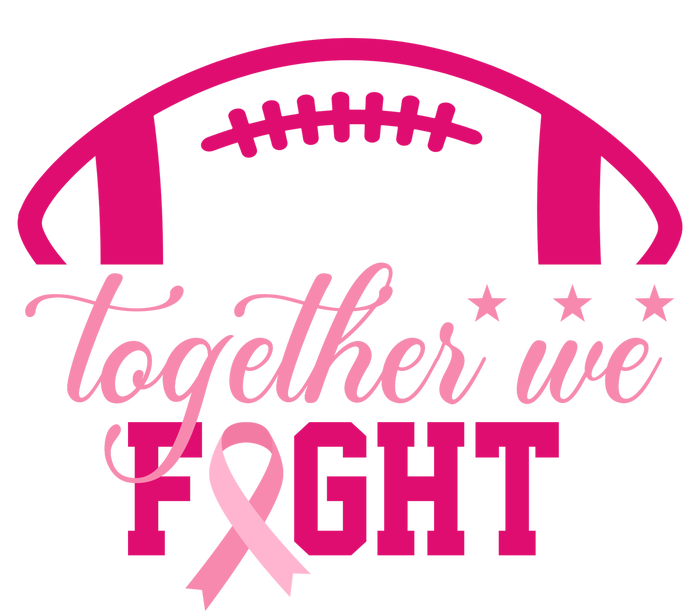 Together We Fight Breast Cancer Awareness Football Ribbon Metallic Star Ornament