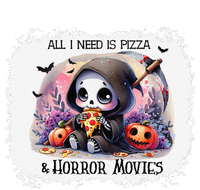 All I Need Is Pizza And Horror Movies Cute Skeleton Happy T-Shirt