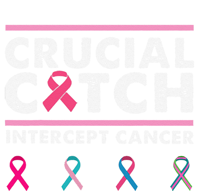 Breast Cancer Awareness Crucial A Catch Intercept Cancer Women's V-Neck T-Shirt