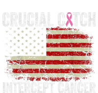 Breast Cancer Crucial A Catch Intercept Cancer Us Flag USA-Made Snowflake Beanie