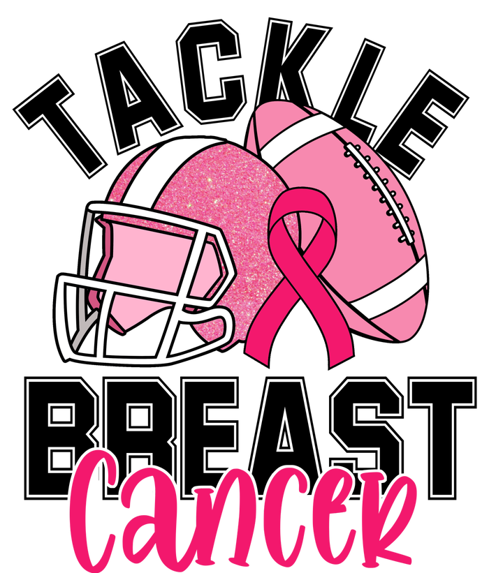 Tackle Breast Cancer Football Ribbon Awareness T-Shirt