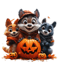 Halloween Fox Friends Trio Garment-Dyed Heavyweight T-Shirt