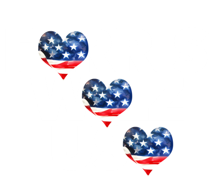 Harris Walz Usa American Flag Hearts Vote United States Love Gift Full Zip Hoodie