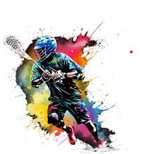 Colorful Lacrosse Player Boy On Lacrosse Valucap Bio-Washed Visor