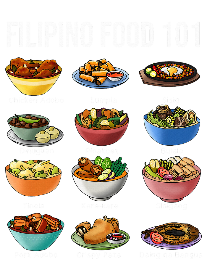 Filipino Food 101 Popular Pinoy Food Funny Cool Filipino Flexfit Unipanel Trucker Cap