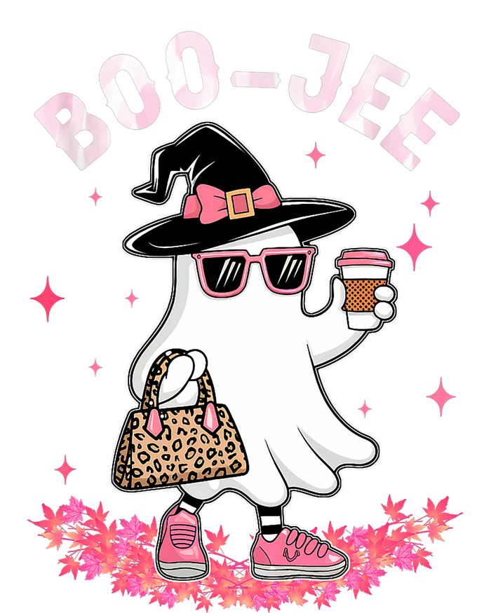 Cute Boo Jee Ghost Halloween Leopard Ghost Coffee Long Sleeve Shirt