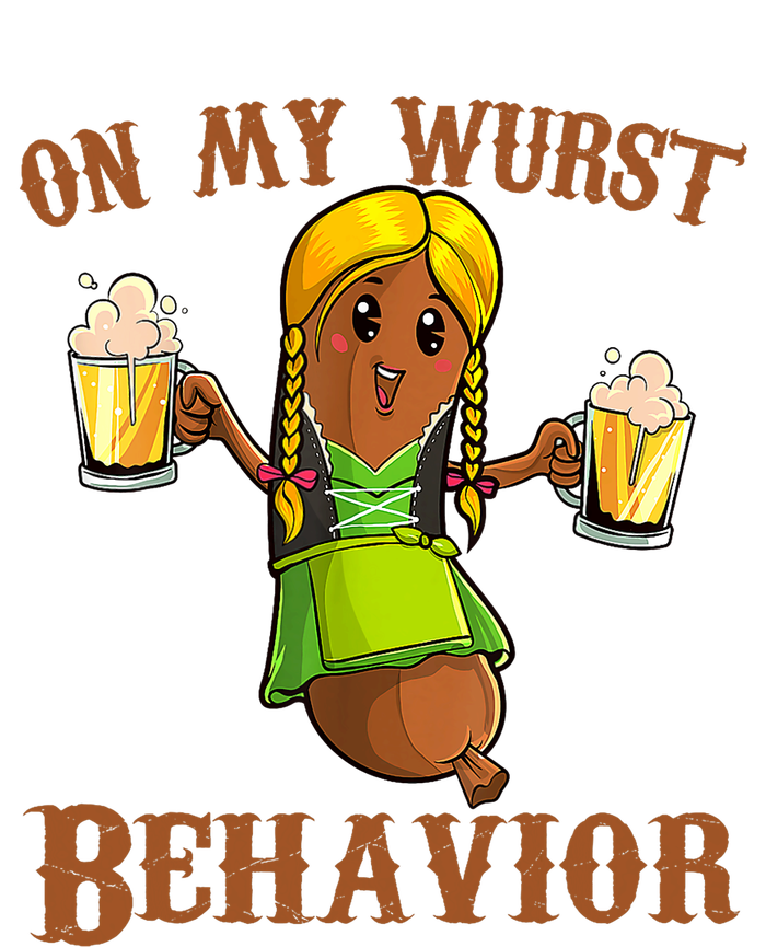 On My Wurst Behavior Bratwurst German Oktoberfest Funny T-Shirt