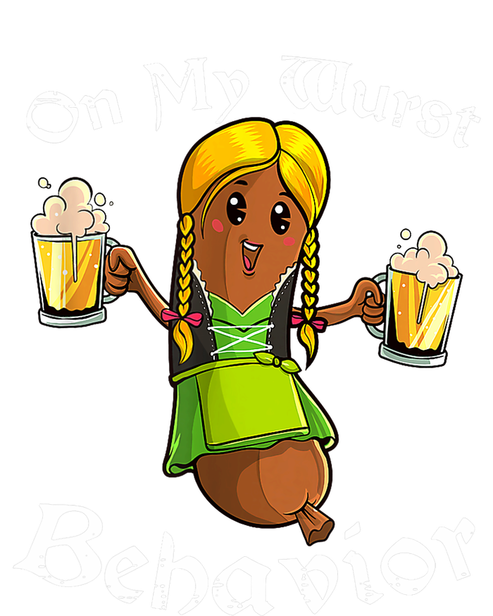 On My Wurst Behavior Oktoberfest German Funny Yupoong Adult 5-Panel Trucker Hat