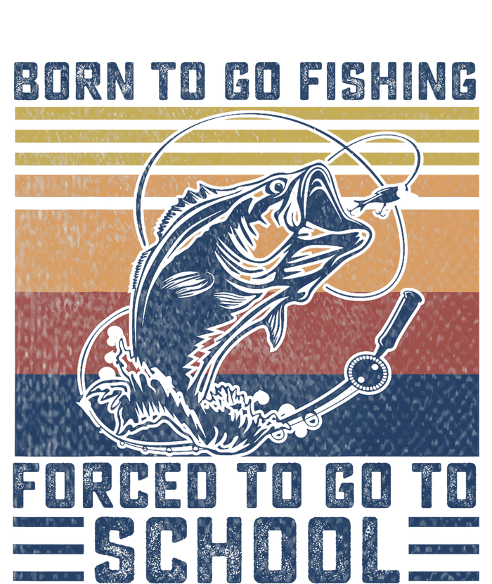 Funny Born To Go Fishing Bass Fish Fisherman Kids T-Shirt