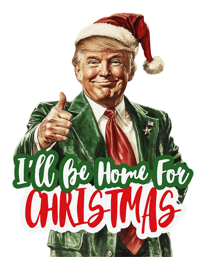 ILl Be Home For Christmas Funny Santa Claus Trump 2024 Gift 16 in Basic Backpack