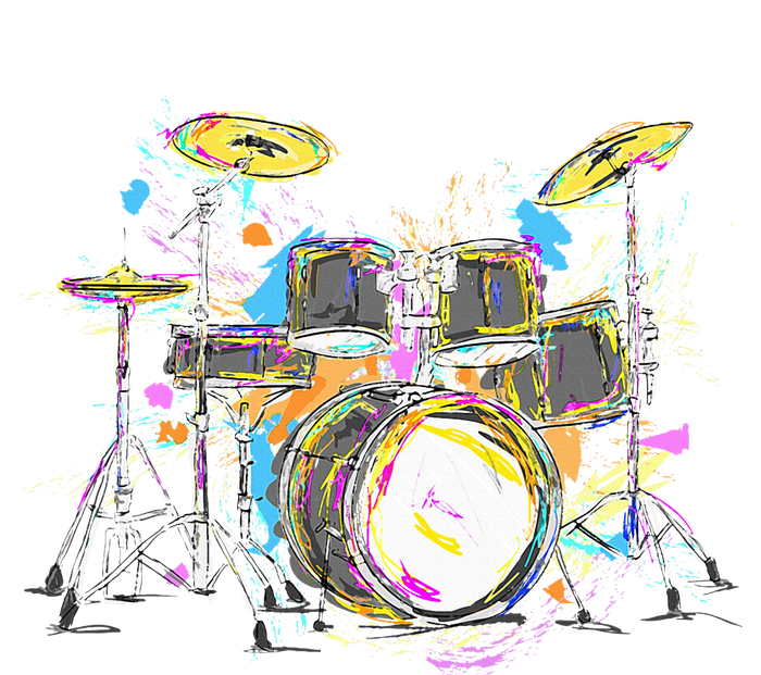 Abstract Art Drums Musician Music Band Throne Noose T-Shirt