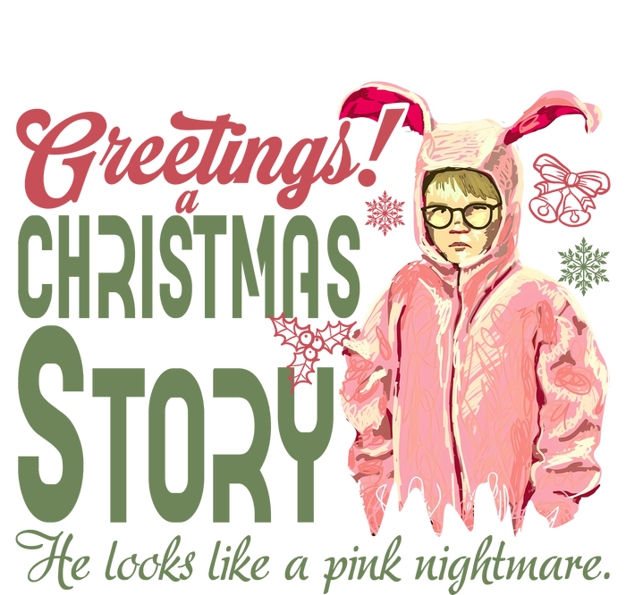 Greetings Christmas Story He Looks Like A Nightmare Bunny Stainless Steel Tumbler