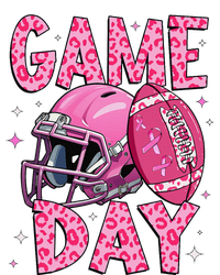 Leopard Game Day P.Ink American Football Tackle Breast Cancer Gift T-Shirt