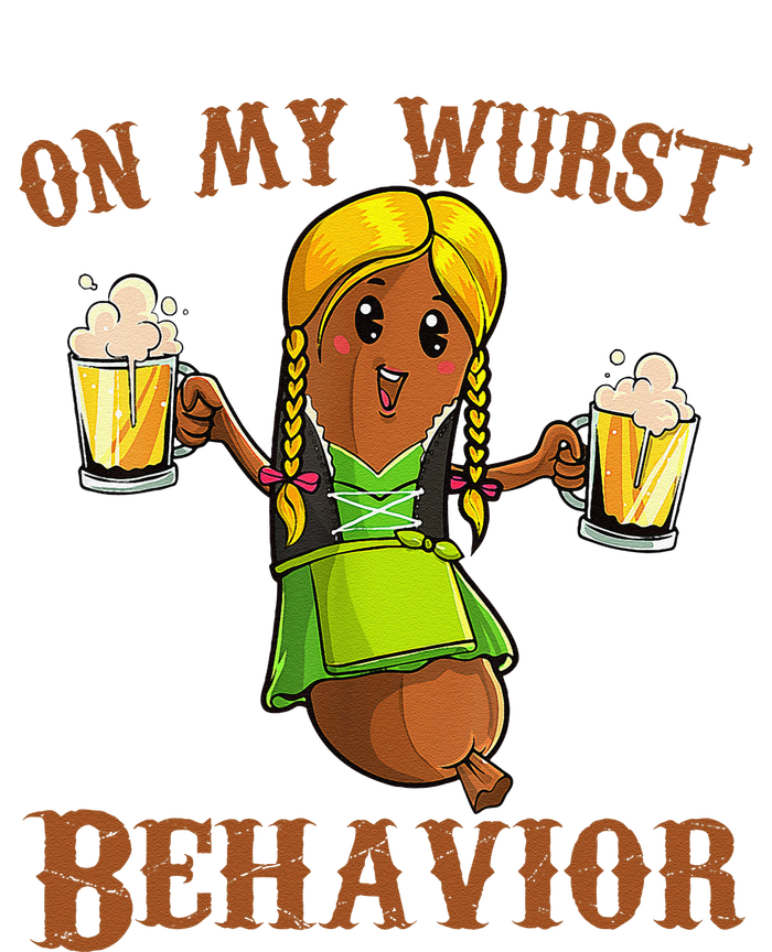 On My Wurst Behavior Bratwurst German Oktoberfest Funny Gift Coaster