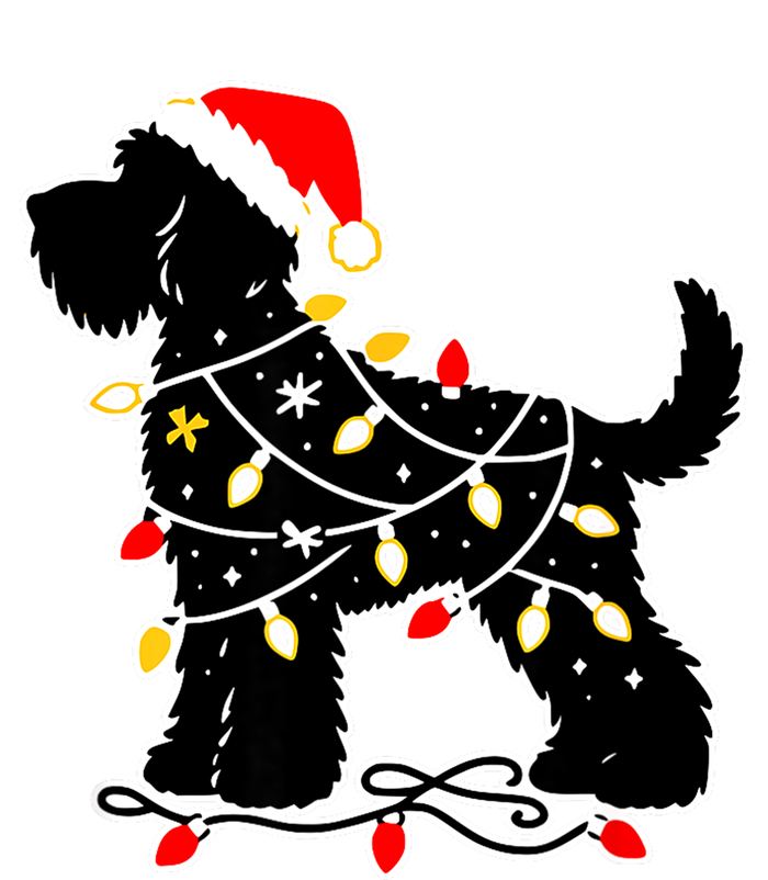 Funny Xmas Santa Puppy Dog Christmas Lights Gift T-Shirt