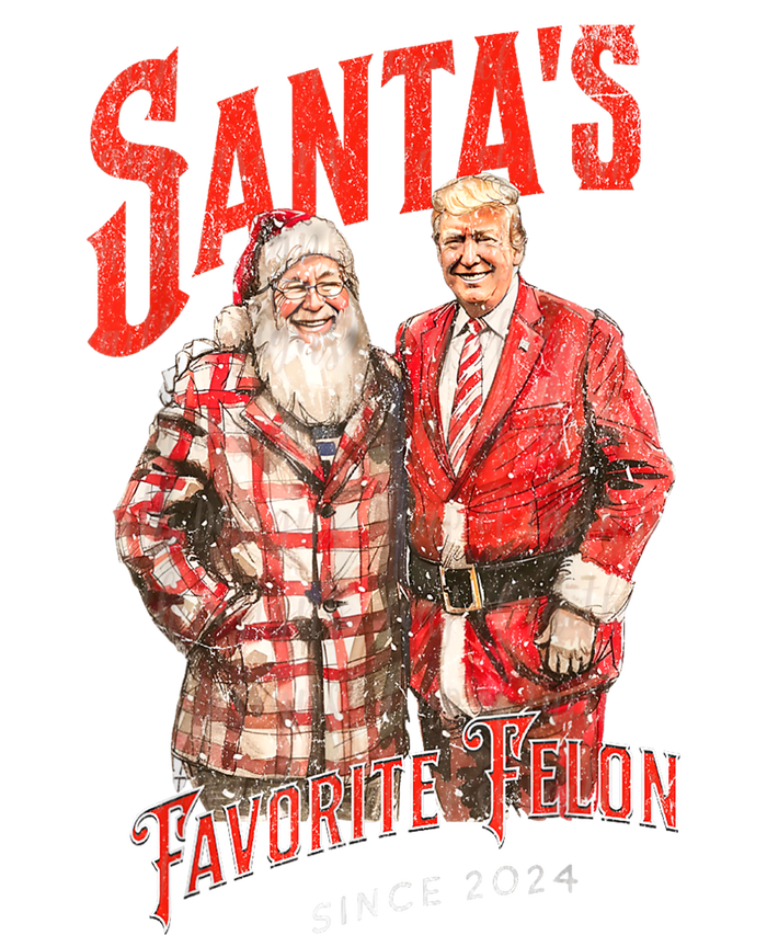 Christmas Funny Trump Santas Favorite Felon Since 2024 Xmas Gift T-Shirt